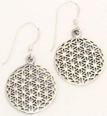 Orecchini in argento 925 con fiore della vita - NINGUTH