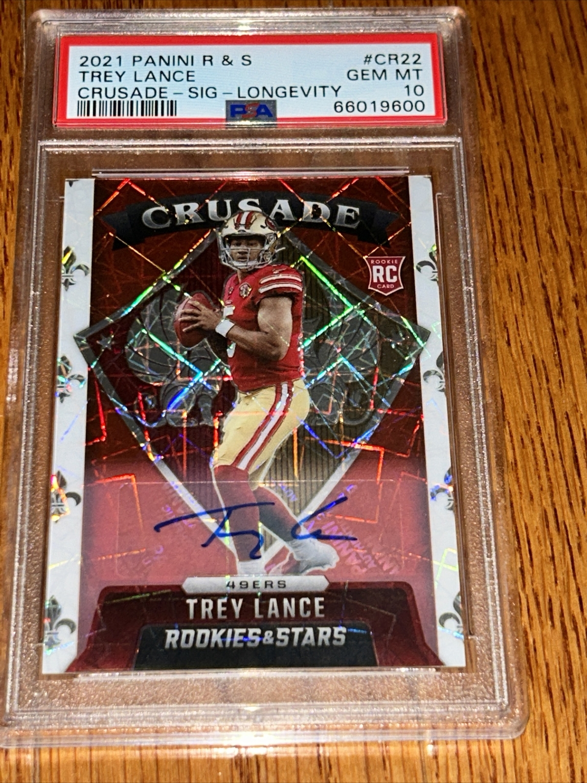 Trey Lance Panini Rookies & Stars Crusade #CR22 Signature-Longevity