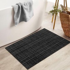 Boho Bathroom Rugs 2' X 3' Hand Woven Cotton Entryway Rug Cotton Reversible Wash