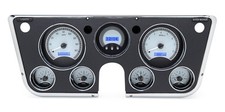Dakota Digital 67-72 Chevy Pickup Truck Analog Gauges Silver Blue Vhx-67c-pu-s-b