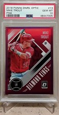 2018 Donruss Optic Diamond Kings MIKE TROUT Pink Prizm PSA 10 Gem Mint POP 12