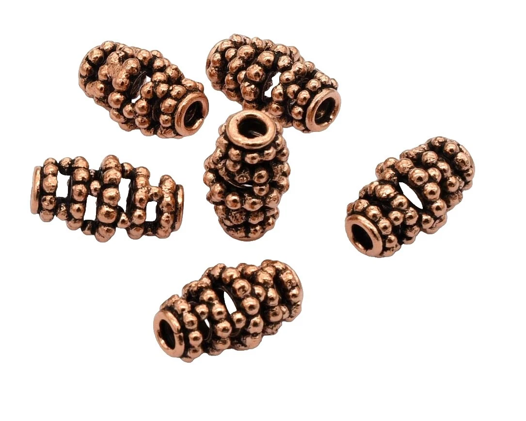 Copper Barrel Spacer Beads & Stoppers