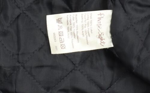 Phase Eight Women's Black Parka Coat Size 10 - Picture 3 of 12