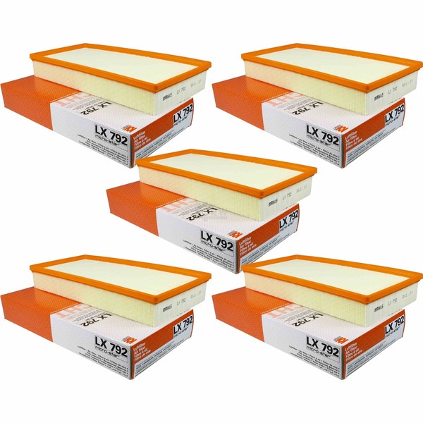 5X Mahle / Knecht Luftfilter LX 792 Air Filter-image