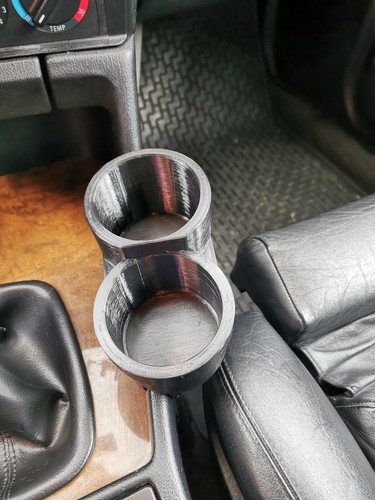 BMW e34, e32 Dual Cup Holder 3D Printed PETG Material High Resist Front Storage - Picture 7 of 24