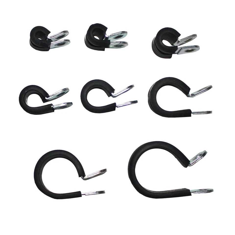 P-Clip Leitungsschelle mit Gummi Verzinkt 5-25mm Rohrschelle Befestigungsschelle