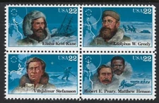 USA - 1986 MNH 22c Block of 4 -  'Explorers'..........Scott  #2220 - 2223