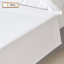 Image of 400 THREAD COUNT 100% EGYPTIAN COTTON FITTED SHEET FLAT SHEET SINGLE DOUBLE KING