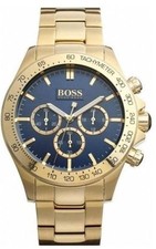 *NEW* MEN'S HUGO BOSS HERO GOLD IKON WATCH HB1513340 - 2YR WARNTY + GIFT BAG