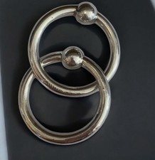 Vintage Estate Tiffany Co Sterling Silver .925 Double Ring Baby Rattle