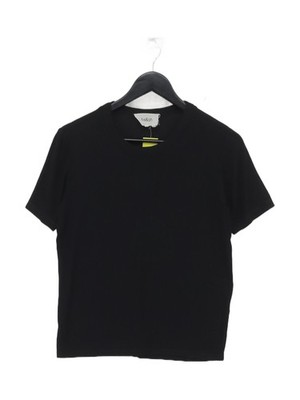 Ba&sh Damen Top UK 8 Schwarz 100% Sonstige Kurzarm Rundhals Basic