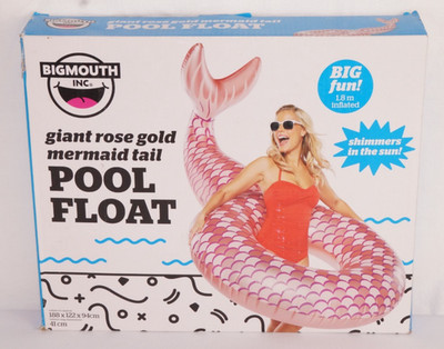 Bigmouth Meerjungfrau Schwimminsel Luftmatratze Schwimmring 188*122cm Neu