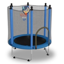 10FT Outdoor Trampoline with Jumping Mat Safety Enclosure Net Basketball Hoop