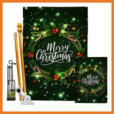 Angeleno Heritage Christmas Dreaming Garden House Flag Double-Sided Made in USA