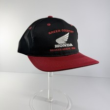 Vintage Honda Hat Green Country Broken Arrow OK Snapback Cap