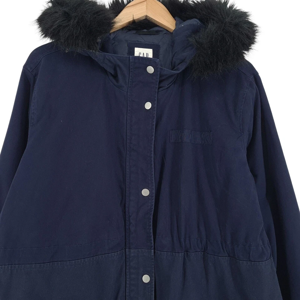 GAP Abrigo Largo De Algodón Azul Transpirable Para Damas Talla XL - Imagen 3 de 4