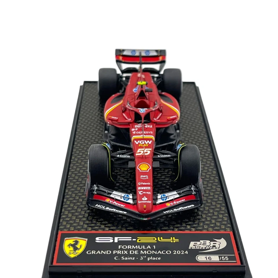 Modellino F1 BBR Models 1/43 Ferrari SF-24 3rd place Monaco GP 2024 #55 C. Sainz - Immagine 3 di 4