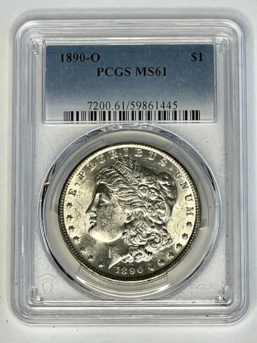 1890-O Morgan Silver Dollar $1 PCGS MS61 ~ Bright White ~  Free Shipping