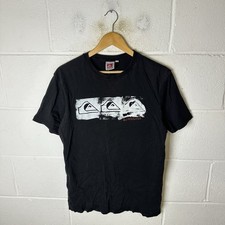 Vintage Quiksilver Shirt Mens Large Black Skater Y2K 90s Surfing Tee Surf Retro*