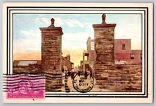 #927 Florida Statehood Maxi Card St Augustine City Gate