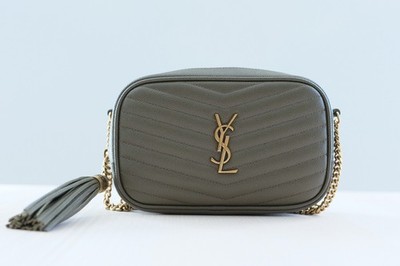 YSL Saint Laurent Mini Lou Monogram Bag Crossbody Seaweed Olive Green