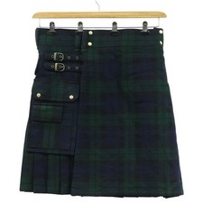 Black Watch Modern Tartan Utility Kilt - 30W 22L