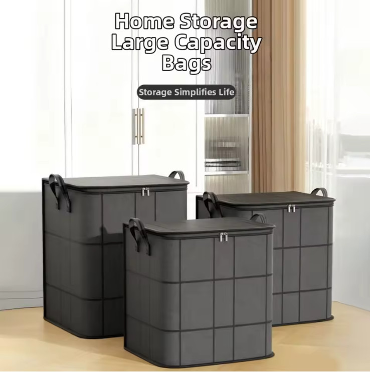 Bolsa de almacenamiento de ropa plegable de capacidad XL 1 pieza, artículos para el hogar, bolsa para manta con cubierta antipolvo