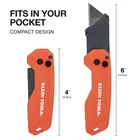 Klein Tools 44307 FLICKBLADE Folding Utility Knife, Subcompact Design with...