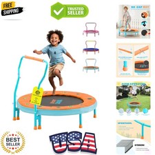 Mini Trampoline for Kids 3-6 with Super Safe Foam Handle Bar, 3ft Toddler Tra...