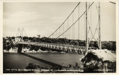 PC RHODESIEN AFRIKA CHIRUNDU OTTO BEIT BRÜCKE ECHTFOTO POSTKARTE (b63671)