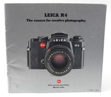 Leica R4 Brochure "The Camera for Creative Photography" English -1983 Original