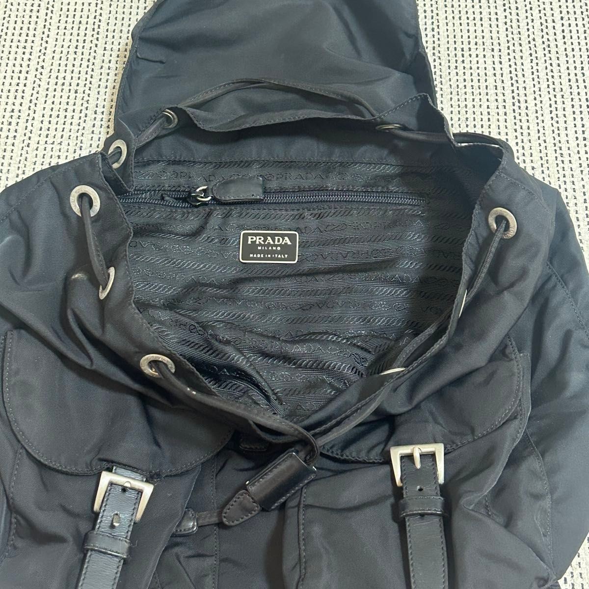 PRADA nylon backpack triangular logo from japan - image 7