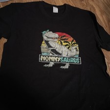 Mommysaurus Mom Dinosaur Black Tshirt XL 100 Cotton