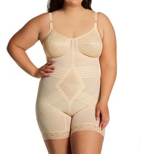 Rago 9071X Plus Long Leg Body Briefer with Contour Bands