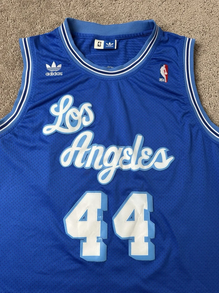 男子球衣 NBA 洛杉矶湖人队 #44 杰里·韦斯特,硬木经典,尺寸 L — 第 3/4 张图片