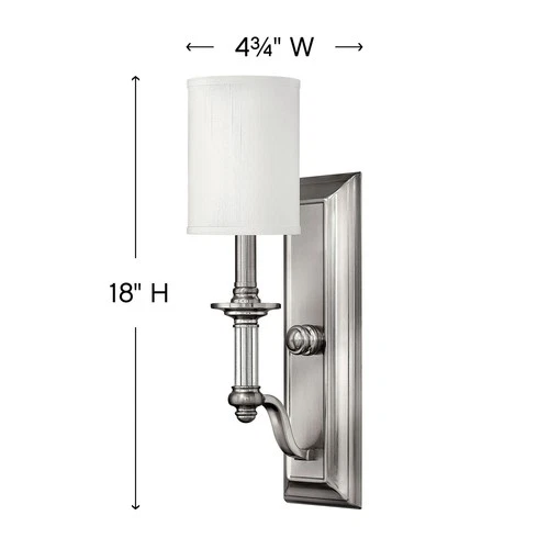 Hinkley Lighting H4790 1 Light Indoor Wall Sconce - Nickel - Picture 4 of 4