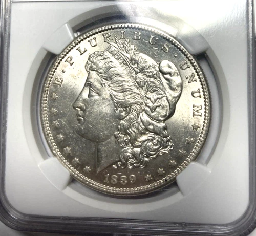 1889-S Morgan Silver Dollar Bright White NGC AU58 ( See Description)