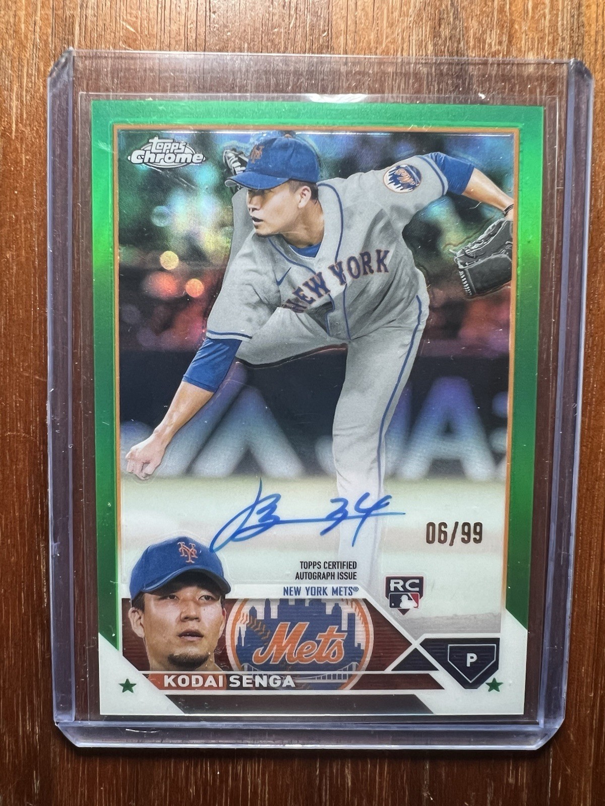 2023 Topps Chrome Kodai Senga Rookie Green Refractor Auto Mets /99