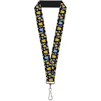 "Buckle-Down Lanyard-1.0\"-Owls Black/Multi Neon 22\" X 1\" Multicolor (Us Import)"