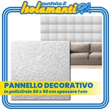 Pannello polistirolo Decorativo Dimensioni 50x50cm Bern Confezione da 10 mq