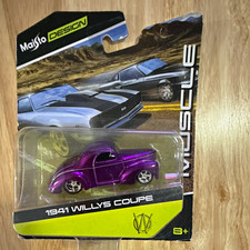 Maisto Design Muscle 1941 Willys Coupe Purple 164 Diecast Car Unopened Box Maisto Design Muscle 1941 Willys Coupe Purple 164 Diecast Car Unopened Box