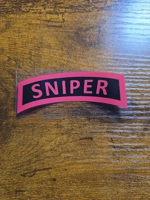 Sniper Tab BLK/RED 3in UV DTF Decal Waterproof Made In USA