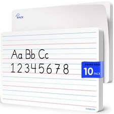 SCRIBBLEDO Small Lined Erasable Sheets for Students 9  x12  Dry Erase