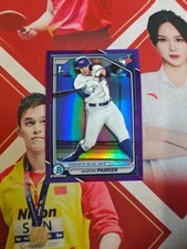2024 Bowman Chrome Baseball Purple Refractor 1st Rookie Aaron Parker /250