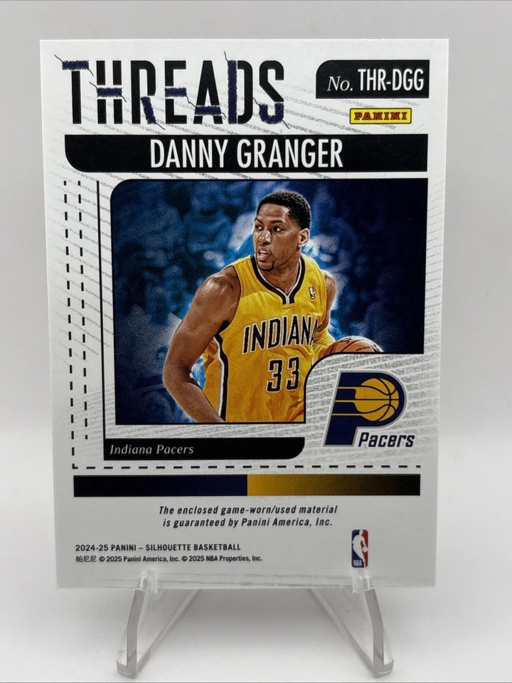 Parche Panini Silhouette Danny Granger Threads 2024-25 usado en juegos #THR-DGG/49-E Foto 2 de 2