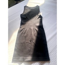 QQQ Ribbed Scuba Bodycon Mini Dress Womens Small Black Stretch Sleeveless