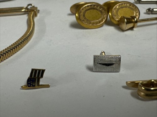 Vintage Menge 20 Krawattenklammer Bar, Manschettenknöpfe, Playboy Pin, Pin & Schlüsselanhänger - Bild 10 von 14