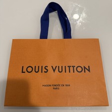 LOUIS VUITTON 11  x 8  X 2.25  Authentic Paper Gift/Shopping Bag Small Orange
