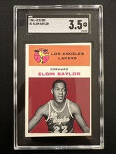 1961 - 62 Fleer Basketball Card #3 Elgin Baylor SGC 3.5 VG+