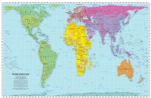 Peters World Map Folded by WorldView (Sheet map, folded)